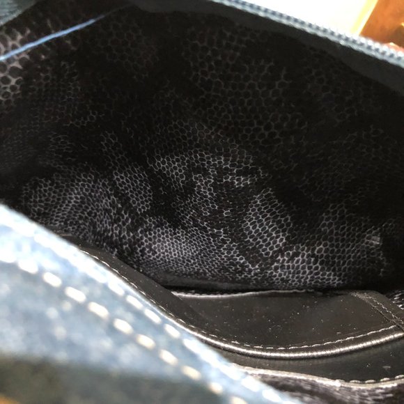 Denim Blue/Tan Trimmed Lightweight Back Pack with Double Compartments. - Picture 13 of 16